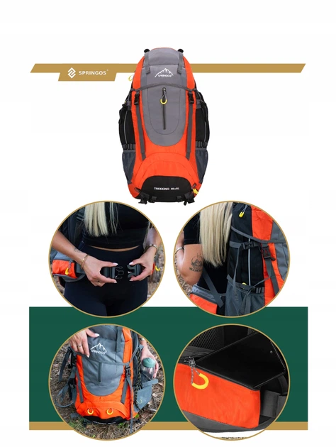 Туристический рюкзак Springos 70 л CS0128 Black/Grey/Orange - Фото 14 Туристический рюкзак Springos 70 л CS0128 Black/Grey/Orange - изображение 14
