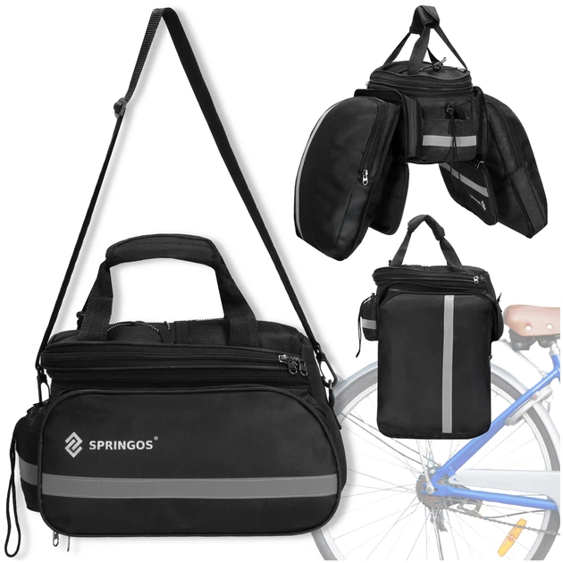 Велосипедная сумка-штаны Springos 8 л BA0091 Black - изображение 18