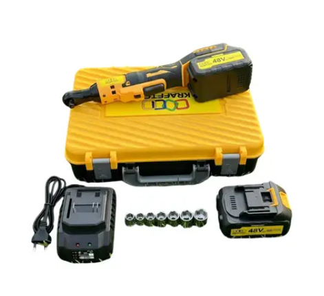 Аккумуляторный угловой гайковерт Krafftec Germany DCF512N 48V/6Ah Ударный бесщеточный гайковерт с двумя АКБ для авто 170 Нм - изображение 10