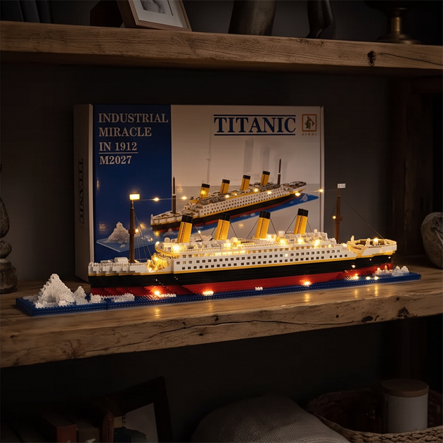 Конструктор Титанік великий лайнер Titanic з 1855 деталей 32 см з ABS пластику – розвивальний набір для дітей - Фото 6 Конструктор Титанік великий лайнер Titanic з 1855 деталей 32 см з ABS пластику – розвивальний набір для дітей - зображення 6