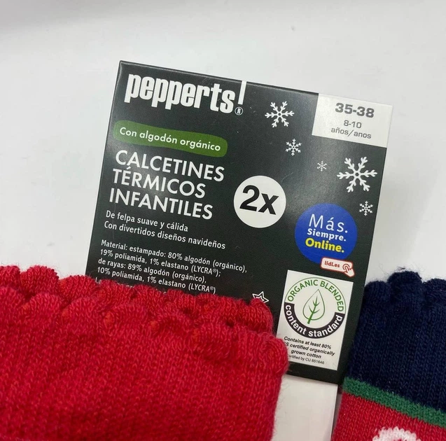 Термошкарпетки махрові дитячі 2 пари Pepperts - розмір 35-38 (8-10 рочків) Червоний Синій - изображение 6