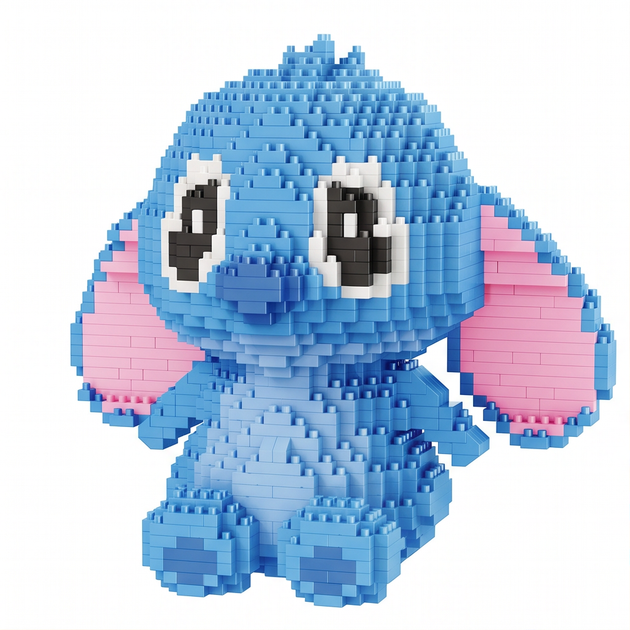 Конструктор Стіч сидячий 3D модель 4677 деталей з інструкцією та молоточком, подарунковий пластиковий конструктор Стіч у коробці - Фото 1 Конструктор Стіч сидячий 3D модель 4677 деталей з інструкцією та молоточком, подарунковий пластиковий конструктор Стіч у коробці - зображення 1