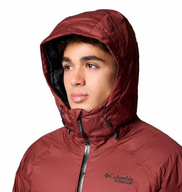 Высокотехнологичный пуховик Columbia Roaring Fork II Down (размер Medium, цвет Spice/Black) - изображение 5
