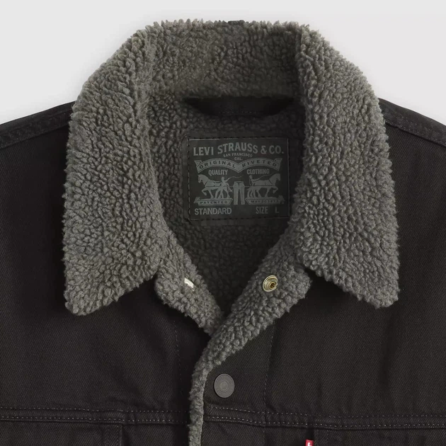 Джинсова куртка з хутром чоловіча Levi`s 740727196 S Чорна (1162179119) - Фото 4 Джинсова куртка з хутром чоловіча Levi`s 740727196 S Чорна (1162179119) - зображення 4