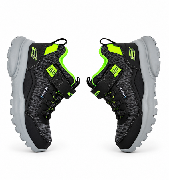 Кроссовки детские Skechers Razorflex Chill Waterproof водонепроницаемые черные с серым 32 (2021572031306) 20 см - Фото 2 Кроссовки детские Skechers Razorflex Chill Waterproof водонепроницаемые черные с серым 32 (2021572031306) 20 см - изображение 2