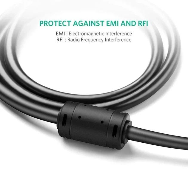 Кабель Ugreen VG101 VGA – VGA 1 м чорний - Фото 4 Кабель Ugreen VG101 VGA – VGA 1 м чорний - изображение 4