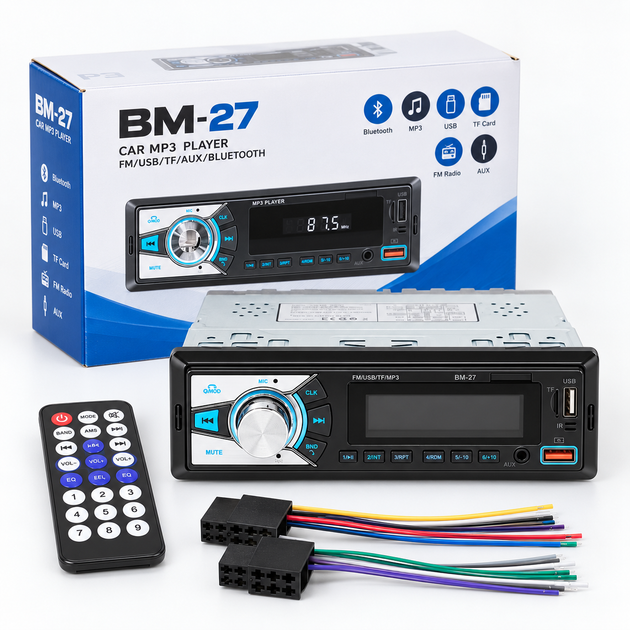 Автомагнитола MP3 BM-27 BOSCHMANN / Магнитола 1 DIN / Автомагнитола с Bluetooth - изображение 4