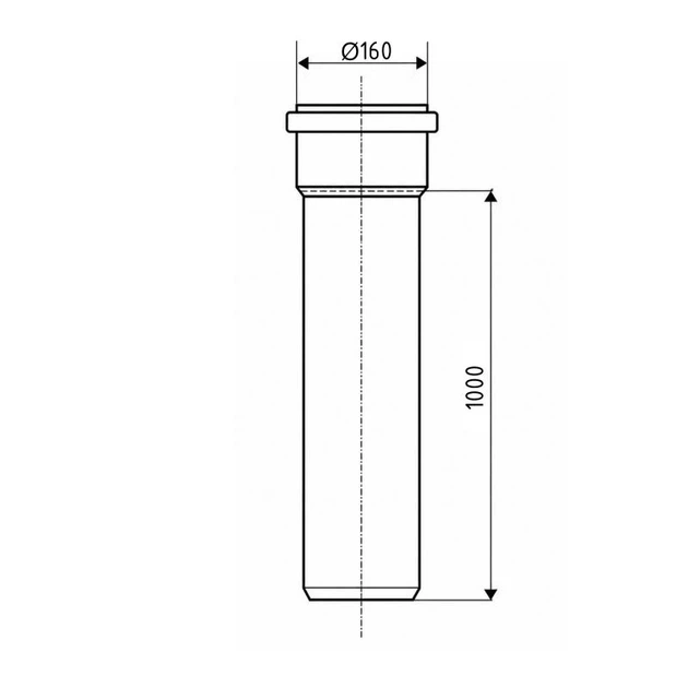 Труба канализационная Ostendorf-OSMA KG System d160×1000 мм, Оранжевый (SD00057297) - изображение 2