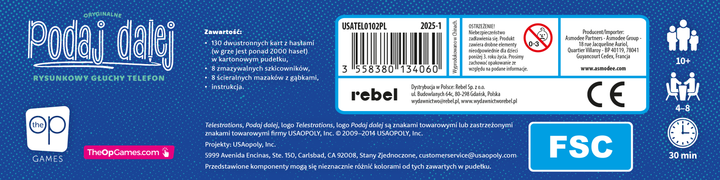 Gra planszowa Rebel Podaj dalej! USATEL0102PL (3558380134060) - зображення 6