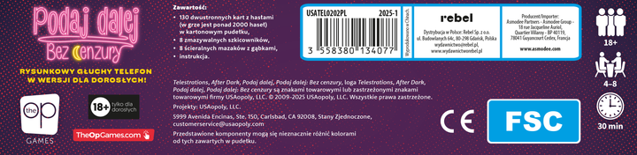 Gra planszowa Rebel Podaj dalej! Bez cenzury USATEL0202PL (3558380134077) - зображення 6