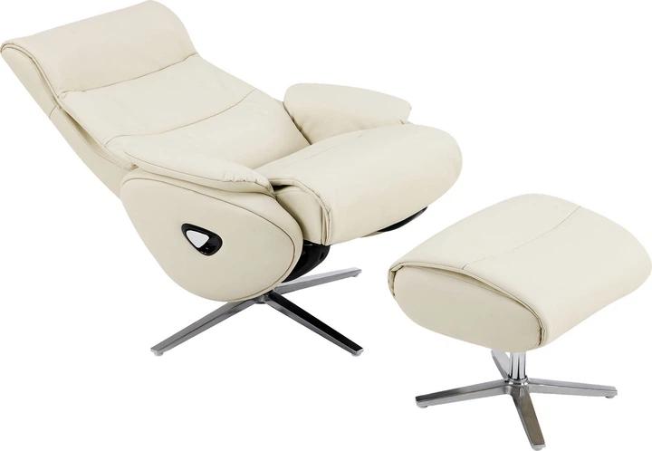 Крісло-реклайнер софа Qlab RC210OT Leather Oatmeal - зображення 5