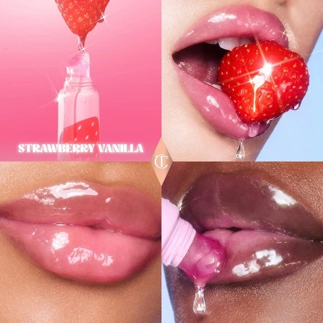 Масло для губ Charlotte Tilbury Unreal Lips Healthy Glow Nectar Oil Juicylicious Strawberry Vanilla 14ml - изображение 2