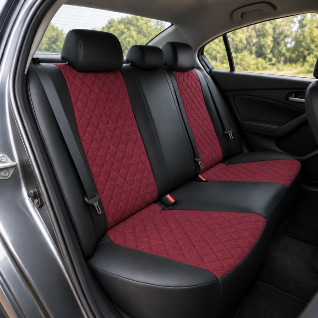 Авточехлы Alux Kia Optima 3 (TF) Красные экокожа + алькантара (AL-1696) - Фото 7 Авточехлы Alux Kia Optima 3 (TF) Красные экокожа + алькантара (AL-1696) - изображение 7