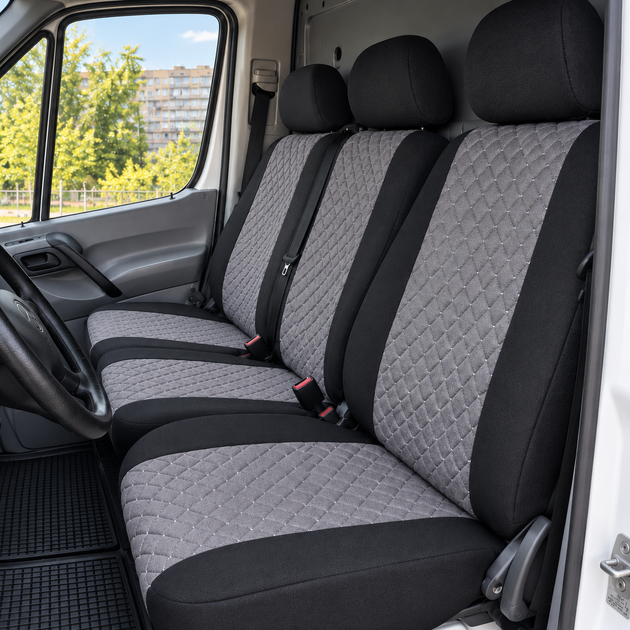 Авточехлы Antar Volkswagen LT46 (LT II) Серые антара + жаккард 1+2 (ANP12-0522) - Фото 1 Авточехлы Antar Volkswagen LT46 (LT II) Серые антара + жаккард 1+2 (ANP12-0522) - изображение 1