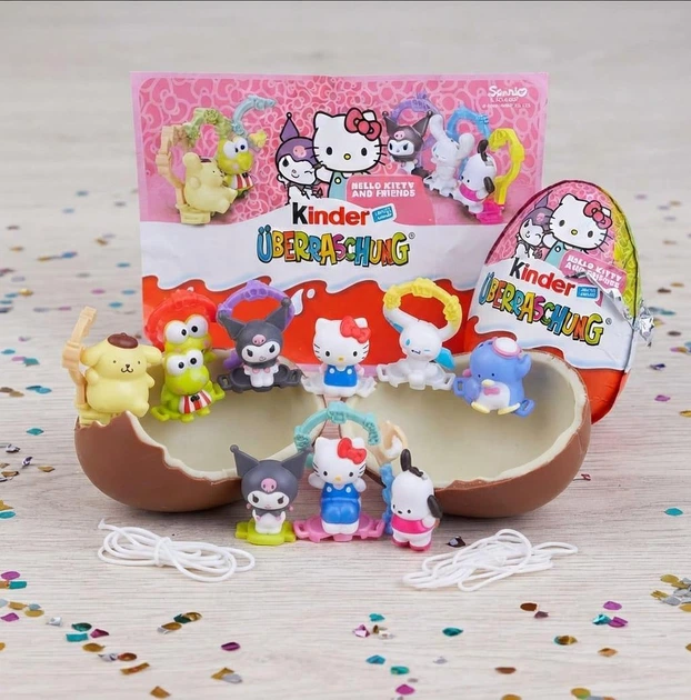 Шоколадні яйця Kinder Surprise Hello Kitty and Friends Eggs 4шт х 20г - Фото 2 Шоколадні яйця Kinder Surprise Hello Kitty and Friends Eggs 4шт х 20г - зображення 2