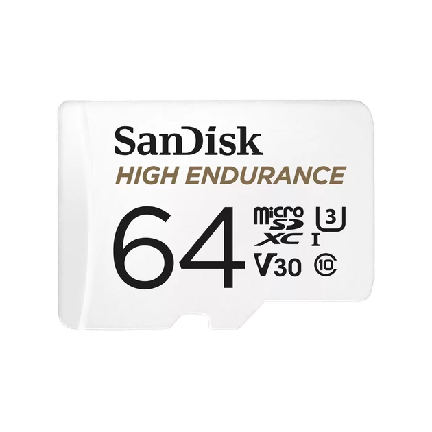 Карта пам’яті SanDisk High Endurance microSDXC 64GB UHS-I U3 V30 Class 10 для відеореєстратора 4K + SD адаптер - зображення 5