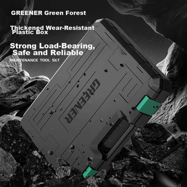 Набор бытовых инструментов GREENER, 130 предметов, для электромонтажных, столярных и телекоммуникационных работ. - изображение 9
