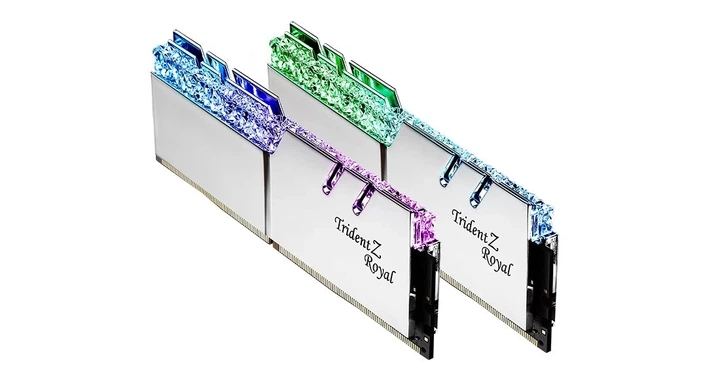 Оперативная память DDR4 32 Gb (3200 MHz) (Kit 16 Gb x 2) G.SKILL Trident Z RGB Royal Silver (F4-3200C16D-32GTRS) - изображение 3