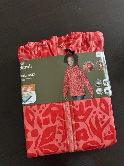 Куртка демісезонна дитяча/підліткова Rocktrail Softshell, квітковий принт 146-152 - изображение 5
