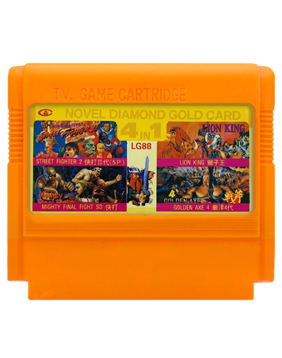Збірник Ігор RMC Famicom Dendy 4 in 1 LG88 Street Fighter 2 Port, Lion King (Hack Jungle Book), Mighty Final, Golden Axe 4 (Astyanax) 90х TV Game Англійська Версія Тільки Картридж Б/У - Фото 1 Збірник Ігор RMC Famicom Dendy 4 in 1 LG88 Street Fighter 2 Port, Lion King (Hack Jungle Book), Mighty Final, Golden Axe 4 (Astyanax) 90х TV Game Англійська Версія Тільки Картридж Б/У - зображення 1