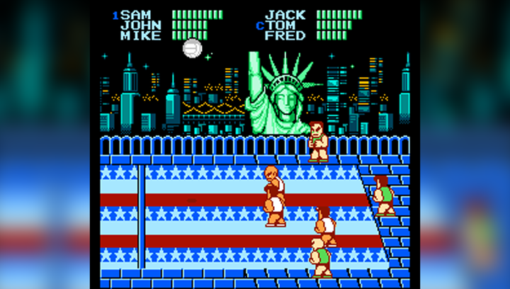 Збірник Ігор RMC Famicom Dendy 4 in 1 JY-072 Kunio-kun Super Dodge Ball, Hockey Club, Nekketsu Fighting Legend, Goal 3 90х TV Game Японська Версія Тільки Картридж Б/У - зображення 2