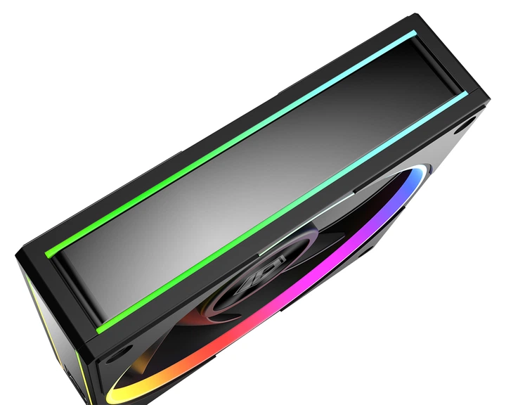 Вентилятор для корпусу ID-Cooling MF-1230-ARGB-K Trio 3x120 мм 2300 об/хв ARGB Black - зображення 7