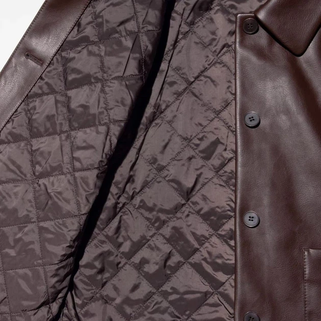 Куртка из искусственной кожи женская Uniqlo 465253769 2XL Коричневая (1159854027) - изображение 5