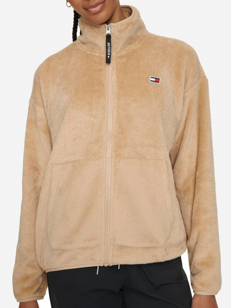 Толстовка на молнии утепленная без капюшона женская Tommy Hilfiger 128247266 L Бежевая (1159863933) - Фото 4 Толстовка на молнии утепленная без капюшона женская Tommy Hilfiger 128247266 L Бежевая (1159863933) - изображение 4