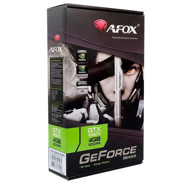 Видеокарта Afox GTX 1050Ti 4GB (AF1050TI-4096D5H5-V10) (GDDR5, 128 bit, PCI-E 3.0 x16) - Фото 5 Видеокарта Afox GTX 1050Ti 4GB (AF1050TI-4096D5H5-V10) (GDDR5, 128 bit, PCI-E 3.0 x16) - изображение 5