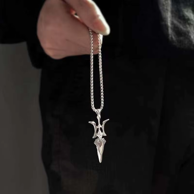 Кулон из аниме Death Note Призрак смерти с подвеской в форме алебарды Мисы Амане серебристый - Фото 6 Кулон из аниме Death Note Призрак смерти с подвеской в форме алебарды Мисы Амане серебристый - изображение 6