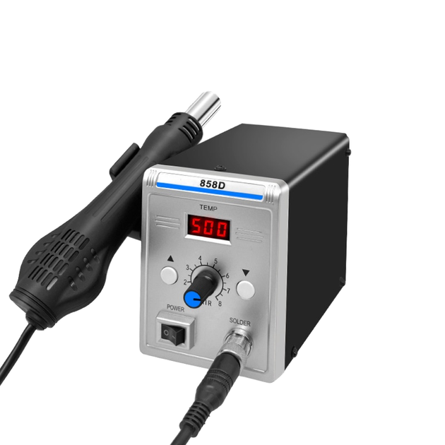 Паяльна станція з термофеном HT-03 858D, LED дисплей, цифрове керування температурою - Фото 1 Паяльна станція з термофеном HT-03 858D, LED дисплей, цифрове керування температурою - зображення 1