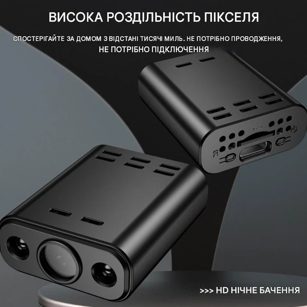 Беспроводная мини-IP-камера видеонаблюдения 5 MP с аккумулятором и HD-записью на карту памяти, компактная Wi-Fi-видеокамера для дома и офиса - изображение 7