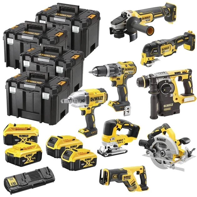 Набір із восьми інструментів DeWALT DCK865P4T, 4x5.0Ah, з/п, 4 кейси - Фото 1 Набір із восьми інструментів DeWALT DCK865P4T, 4x5.0Ah, з/п, 4 кейси - изображение 1