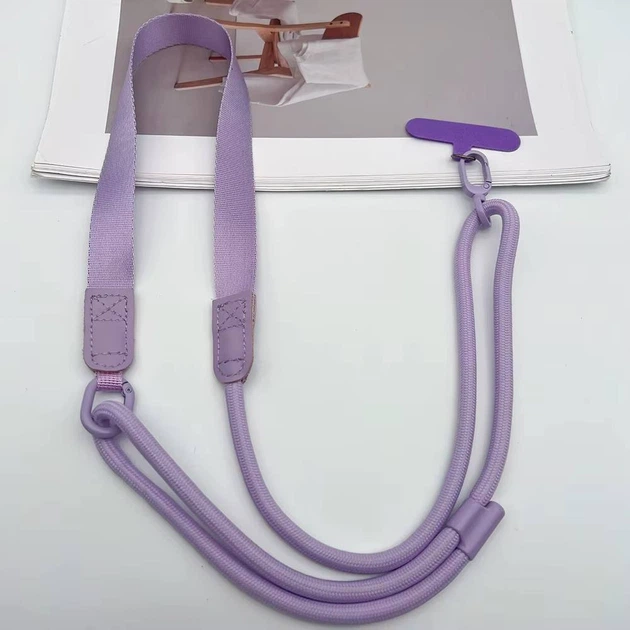 Ремінець для телефона на шию CaseFashion «Oxford» - Purple - Фото 1 Ремінець для телефона на шию CaseFashion «Oxford» - Purple - изображение 1