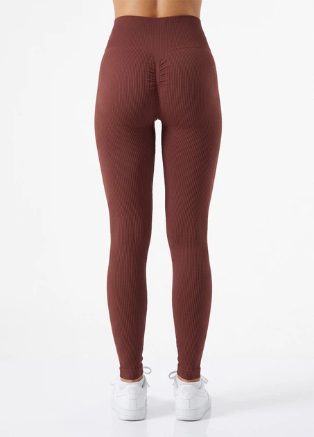 Женские бесшовные леггинсы в рубчик с моделирующим швом Giulia FLEXING LEGGINGS POWER XXS/XS Brown-hot chocolate, леггинсы из микрофибры, для спорта, для тренировок - Фото 8 Женские бесшовные леггинсы в рубчик с моделирующим швом Giulia FLEXING LEGGINGS POWER XXS/XS Brown-hot chocolate, леггинсы из микрофибры, для спорта, для тренировок - изображение 8