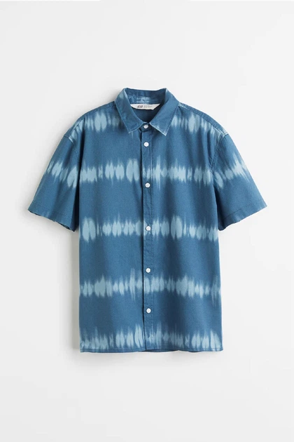 Сорочка для хлопчика H&M 061027885 134 см 8-9 р. Синя (6666000357458) - изображение 2