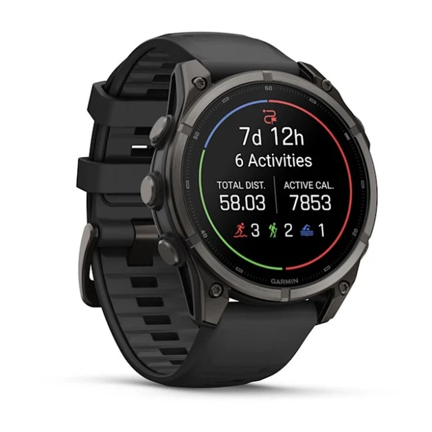 Смарт-часы GARMIN Fenix 9 47mm Carbon Gray DLC Titanium with Black Silicone Band (010-04762-10/11) - Фото 3 Смарт-часы GARMIN Fenix 9 47mm Carbon Gray DLC Titanium with Black Silicone Band (010-04762-10/11) - изображение 3