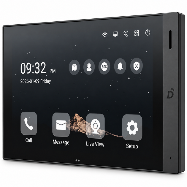 Видеодомофон с сенсорным дисплеем Dnake H218W 10.1" IPS 1280x800 WiFi Linux Black - изображение 2