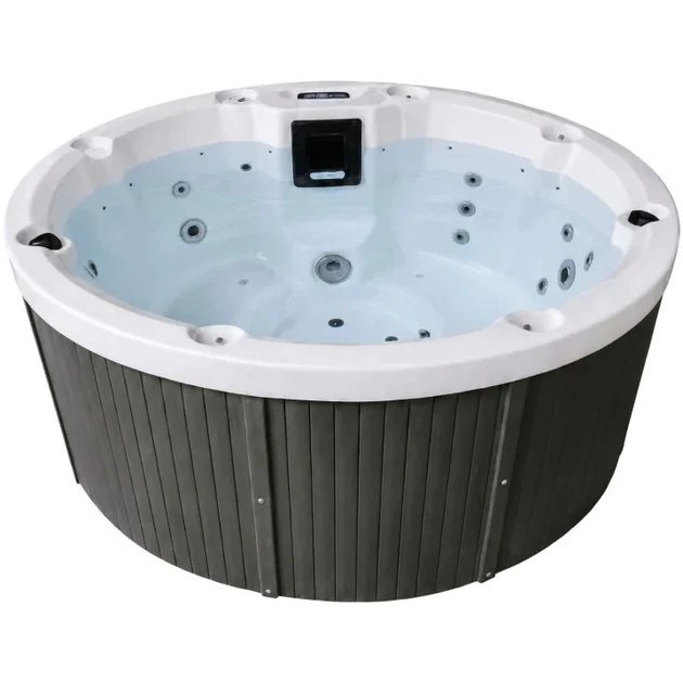 Гідромасажний СПА-басейн Aquajoy Lagoon Ø195×82 см на 7 осіб, 24 форсунки, підігрів, Balboa, LED - зображення 3
