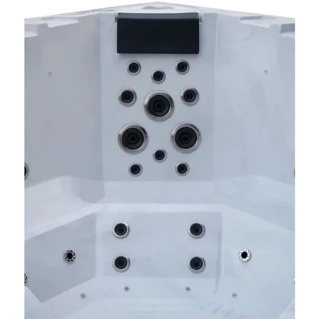 Гідромасажний СПА-басейн Aquajoy Monaco 220×220×90 см на 5 осіб, 74 форсунки, Bluetooth, LED - зображення 5