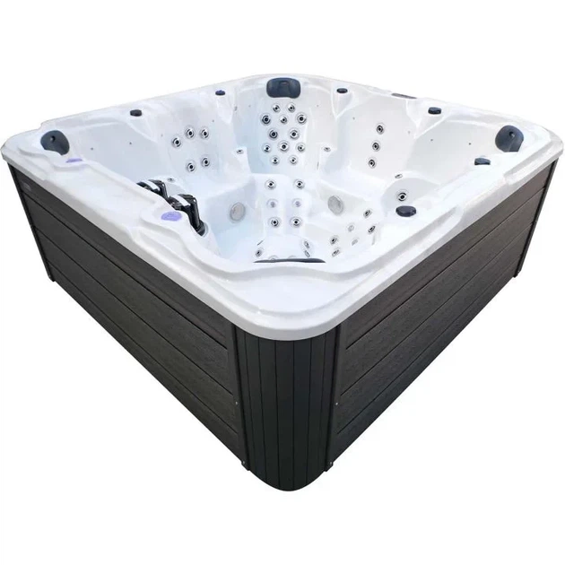Гідромасажний СПА-басейн Aquajoy Maldives 230×230×95 см на 7 осіб, 101 форсунка, Bluetooth, LED - зображення 6