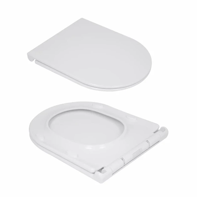 Унітаз підлоговий Qtap Presto безобідковий з сидінням Soft-close 640х340х790 мм білий - зображення 8