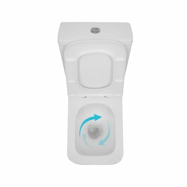 Унитаз напольный Qtap Crow Eco безободковый с сиденьем Soft-close 640х360х835 мм белый - изображение 6