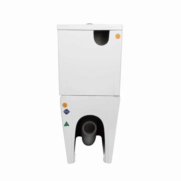 Унитаз напольный Qtap Crow Eco безободковый с сиденьем Soft-close 640х360х835 мм белый - изображение 7
