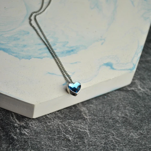 Кулон Swarovski сердце на цепочке медицинская сталь родий (x263-1) - Фото 1 Кулон Swarovski сердце на цепочке медицинская сталь родий (x263-1) - изображение 1