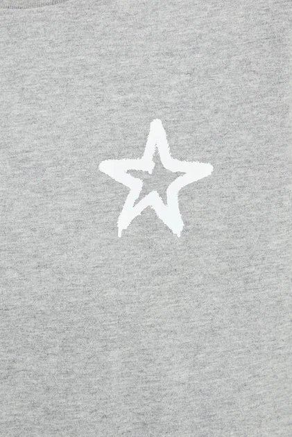 Жіноча сіра футболка Converse XS CVW5T027 - изображение 3