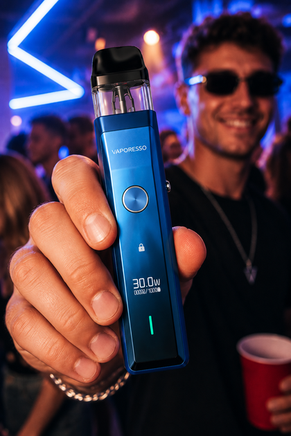 Под-система электронная сигарета Vaporesso XROS PRO подик на 1200 мАч Blue Pod система до 30 Вт 0.6 Ом синяя со сменным картриджем - Фото 4 Под-система электронная сигарета Vaporesso XROS PRO подик на 1200 мАч Blue Pod система до 30 Вт 0.6 Ом синяя со сменным картриджем - изображение 4