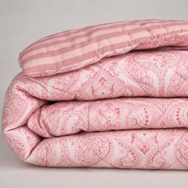 Одеяло Mirson Зимнее Полуторное 140х205 Silk №0325 Сolor Fun Line 17-0770 Powder Paisley White (2200014314041) - изображение 2