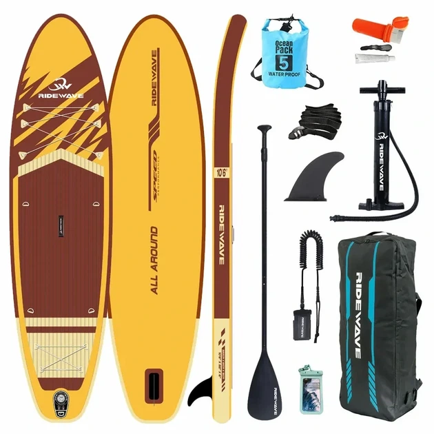 Сапборд RIDEWAY AEROFLOW 10’6″х32"х6" RW2611046 — надувна дошка для САП серфінгу, sup board - Фото 1 Сапборд RIDEWAY AEROFLOW 10’6″х32"х6" RW2611046 — надувна дошка для САП серфінгу, sup board - зображення 1
