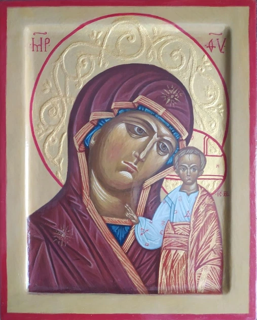 Рукописні ікони Господа Вседержителя та Богородиці Казанська - Фото 2 Рукописні ікони Господа Вседержителя та Богородиці Казанська - зображення 2